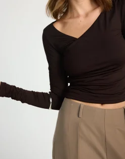 Twyla Long Sleeve Top (Chocolate)*CHARCOAL CLOTHING Online