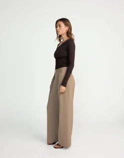 Twyla Long Sleeve Top (Chocolate)*CHARCOAL CLOTHING Online
