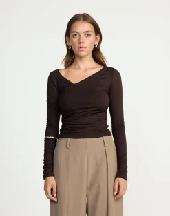 Twyla Long Sleeve Top (Chocolate)*CHARCOAL CLOTHING Online