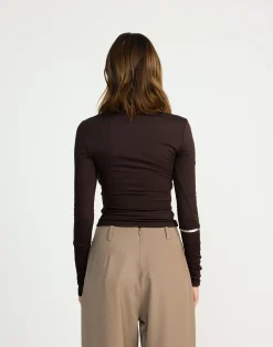 Twyla Long Sleeve Top (Chocolate)*CHARCOAL CLOTHING Online