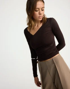 Twyla Long Sleeve Top (Chocolate)*CHARCOAL CLOTHING Online