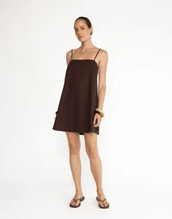 Valerie Mini Dress (Chocolate)*CHARCOAL Fashion