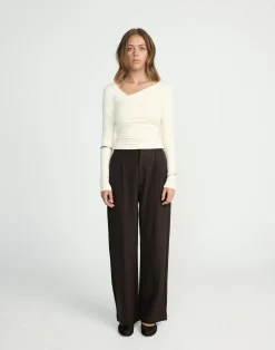 Vandelia Pants - Petite (Chocolate)*CHARCOAL CLOTHING Online