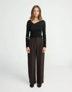 Vandelia Pants - Petite (Chocolate)*CHARCOAL CLOTHING Online