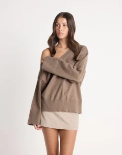 Venezio Jumper (Brown Marle)*CHARCOAL Fashion