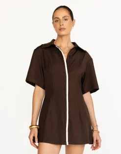 Vero Mini Dress (Chocolate)*CHARCOAL Sale