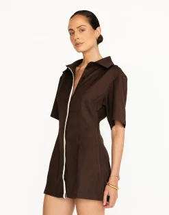 Vero Mini Dress (Chocolate)*CHARCOAL Sale