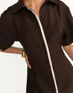 Vero Mini Dress (Chocolate)*CHARCOAL Sale