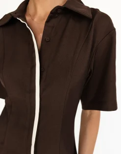 Vero Mini Dress (Chocolate)*CHARCOAL Sale