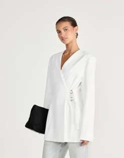 Vianne Blazer (White)*CHARCOAL CLOTHING New