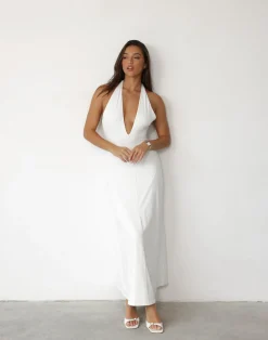 Victoria Maxi Dress (White)*CHARCOAL Discount