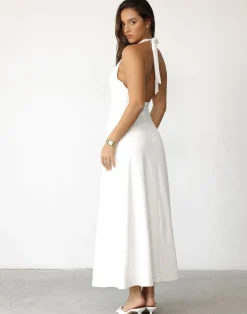 Victoria Maxi Dress (White)*CHARCOAL Discount
