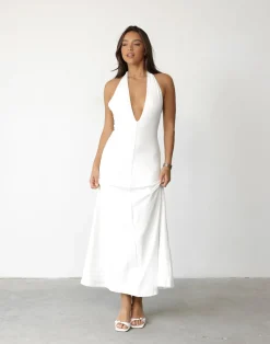 Victoria Maxi Dress (White)*CHARCOAL Discount