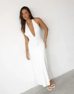Victoria Maxi Dress (White)*CHARCOAL Discount