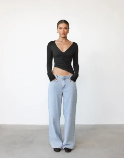 Viola Long Sleeve Top (Black)*CHARCOAL Fashion