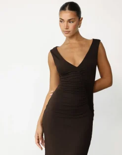Viola Maxi Dress (Chocolate)*CHARCOAL Outlet