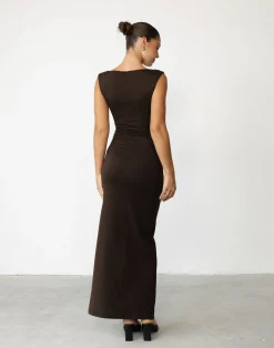 Viola Maxi Dress (Chocolate)*CHARCOAL Outlet