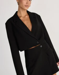 Waverly Cropped Blazer (Black)*CHARCOAL CLOTHING Online