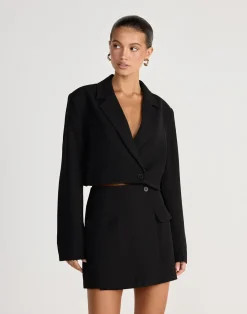 Waverly Cropped Blazer (Black)*CHARCOAL CLOTHING Online