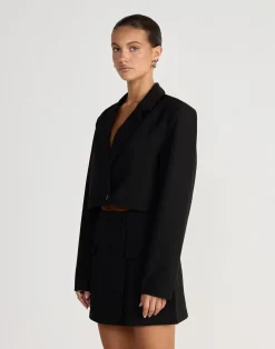 Waverly Cropped Blazer (Black)*CHARCOAL CLOTHING Online