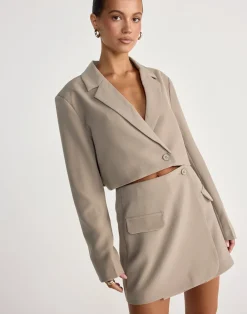 Waverly Cropped Blazer (Dusty Sage)*CHARCOAL CLOTHING Discount