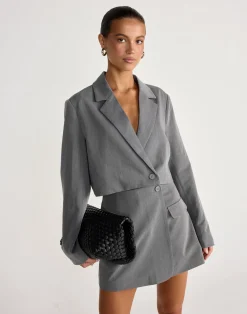 Waverly Mini Skirt (Grey)*CHARCOAL CLOTHING Outlet