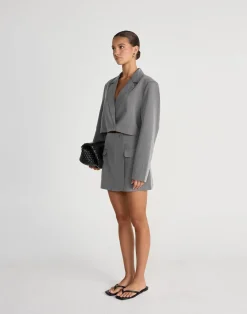 Waverly Mini Skirt (Grey)*CHARCOAL CLOTHING Outlet