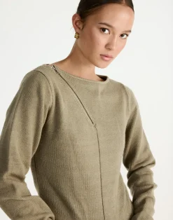 Wynter Long Sleeve Top (Dusty Olive)*CHARCOAL Clearance