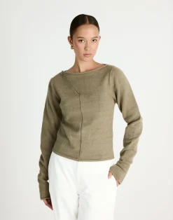 Wynter Long Sleeve Top (Dusty Olive)*CHARCOAL Clearance