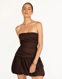 Yagya Mini Dress (Chocolate)*CHARCOAL Hot