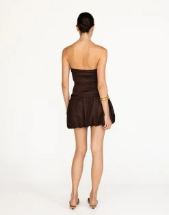 Yagya Mini Dress (Chocolate)*CHARCOAL Hot