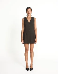 Yori Mini Dress (Chocolate)*CHARCOAL CLOTHING Best