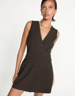 Yori Mini Dress (Chocolate)*CHARCOAL CLOTHING Best