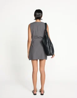 Yori Mini Dress (Textured Slate)*CHARCOAL CLOTHING Discount