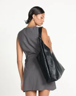 Yori Mini Dress (Textured Slate)*CHARCOAL CLOTHING Discount