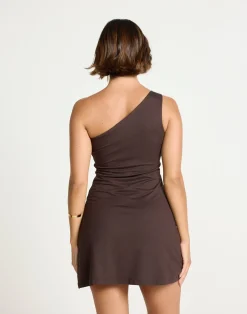 Zuelia Mini Dress (Chocolate)*CHARCOAL Sale