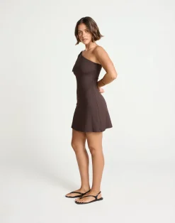 Zuelia Mini Dress (Chocolate)*CHARCOAL Sale