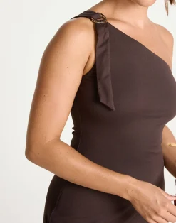 Zuelia Mini Dress (Chocolate)*CHARCOAL Sale