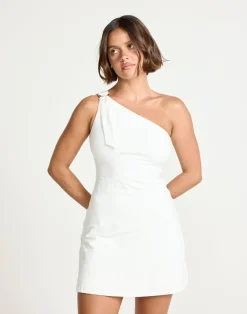 Zuelia Mini Dress (White)*CHARCOAL Discount