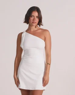 Zuelia Mini Dress (White)*CHARCOAL Discount